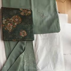 未使用汕頭蘇州刺繍一つ紋付、訪問着袋帯セットのサムネイル