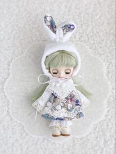 プチブライスサイズ アウトフィット 4点セット ハンドメイド うさぎ