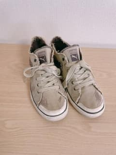 PUMA スニーカー 28cm ベージュ ダメージ加工風 キャンバス メンズのサムネイル