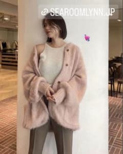 最安値！searoomlynn アンゴラmix 2Faceニットジャケット | Mua sắm