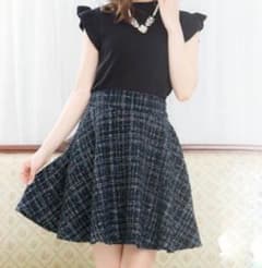 新品♡ KOBE lettuce♡ ツイードフレアスカートのサムネイル