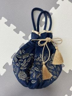 ANNA SUI×Francfranc 巾着バッグ　ネイビーのサムネイル