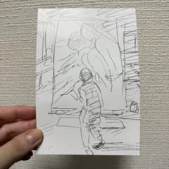 ブルーピリオド展 一筆目 ネーム原稿 ポストカードのサムネイル