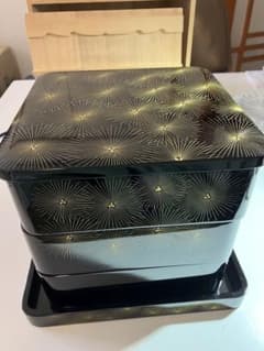 漆器 輪島塗 三段重箱 角盆 - メルカリ