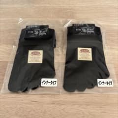 FIVE TOE SOCKS インナータイプ ブラック 22〜24cmのサムネイル