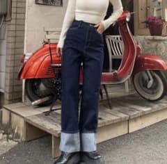 GRLロールアップデニムパンツ　S[fo1842]のサムネイル