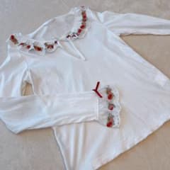 ピンクハウス　いちご刺繍カットソー セール】 フルーツモチーフ刺繍カットソー （カットソー）｜PINK