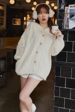 Herlipto♡H Boa Cable Knit Cardigan - メルカリ