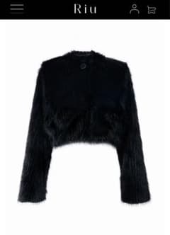 Fur short coat ブラックのサムネイル