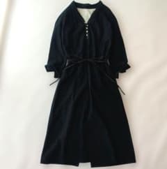パラスパレス コットンロングシャツワンピース インディゴ シェルボタン 紺 M パラスパレス コットンロングシャツワンピース インディゴ シェル