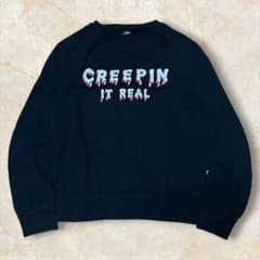 ハロウィン ホラー スウェット 黒 S CREEPIN IT REALのサムネイル