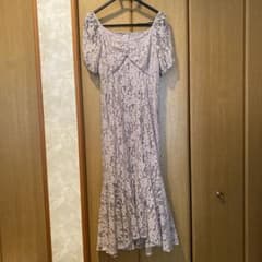 総レース マーメイドワンピース パフスリーブのサムネイル