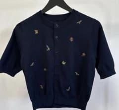 CABaN GREEN SHOWER エンブロイダリーハーフスリーブカーディガン