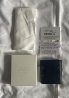Maison Margiela 財布　二つ折り　ブラック　オレンジ　シボ革のサムネイル