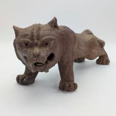 難波周作 備前焼 寅置物 虎 トラ Tiger 干支置物 細工物 寅年 縁起物 難波周作 備前焼 寅置物 虎 トラ Tiger 干支置物 細工物 寅年 縁起物