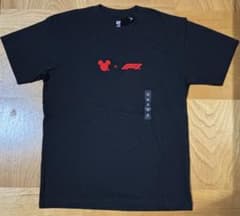 【Mサイズ】ディズニー × F1 コラボ Tシャツ ユニクロ 黒 タグ付きのサムネイル