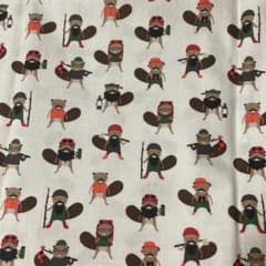 Robert Kaufman ビーバー柄 プリント生地のサムネイル