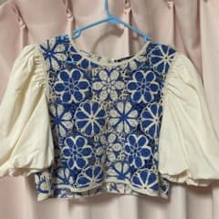 ZARA クロシェットディテール入りトップスのサムネイル