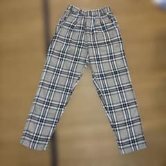 チェック柄 ロングパンツ ウエストゴム Sサイズ