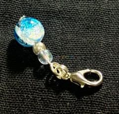 【結緒】ホタルガラス ミニチャーム 小　パナリブルーのサムネイル