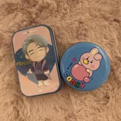 TinyTAN RM & BT21 COOKY 캔 케이스 2종 세트