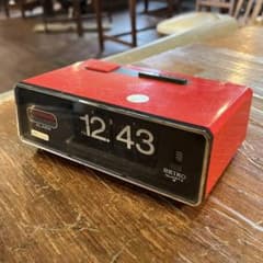 電池カバー欠品】パタパタ 時計 クオーツ アラーム SEIKO QN401T