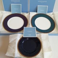 【レア品/英国製】 未使用 ウェッジウッド デザートプレート3枚 ビザンス レア品/英国製】 未使用 ウェッジウッド デザートプレート3枚 ビザンス