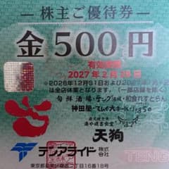 テンアライド株式会社　株主優待券 - 3