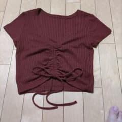 SHEIN ワッフル生地 ドローストリング トップス Sのサムネイル