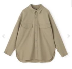 GALERIE VIEのウールコットンギャバジン素材パッチポケットシャツのサムネイル