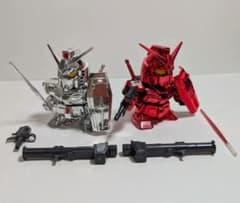 [조립 완료] BB 전사 RX-78-2 건담 실버 도금, 레드 도금