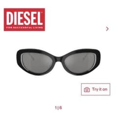 DIESEL ブラック キャットアイ サングラスのサムネイル