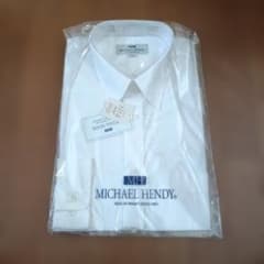 MICHAEL HENDY 長袖ワイシャツ ホワイト Lサイズ　日本製のサムネイル