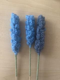 ラベンダー 編み物 3本セット ハンドメイド 青 紫のサムネイル