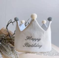 ベビークラウン　ハーフバースデー　1歳　誕生日　王冠　ベビーボンネットのサムネイル