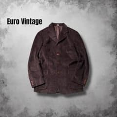 90s イタリア製 コーデュロイジャケット 太畝テーラード ユーロ