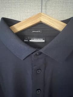 【新品未使用】J.Lindeberg ブラック 長袖ポロシャツ L