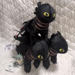 実写映画『ヒックとドラゴン』マスコット グロンクル トゥース Lぬいぐるみセット