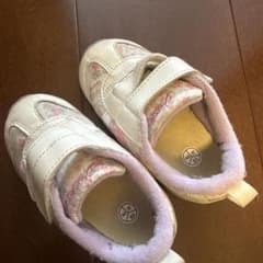 ホワイト/ピンク 花柄 スニーカー 14.5cmのサムネイル
