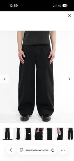 パンツ Asapmode Stacked Canvas Wide-Leg Pants M Asapmode Stacked Canvas Wide-Leg Pants - メルカリ