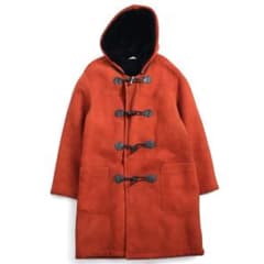 Vintage フランス製 オレンジ ラム ムートン ロング ダッフルコート Vintage フランス製 オレンジ ラム ムートン ロング ダッフルコート