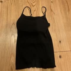 無印良品 カップ付きキャミソール ブラック Mのサムネイル