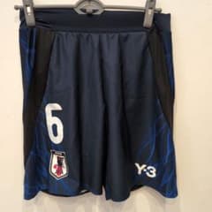 Y-3 サッカーショートパンツ ネイビー 6番　XＬサイズ Y-3 サッカーショートパンツ ネイビー 6番 XLサイズ - メルカリ