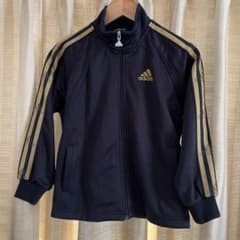 adidasアディダスジャージ120cmトラックジャケットブラックゴールド黒金のサムネイル
