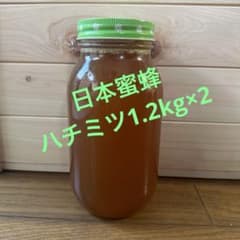日本蜜蜂ハチミツ　純粋はちみつ　非加熱1.2kg×2のサムネイル