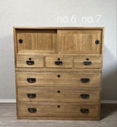 6.7) 鍵付き‼︎ 桐箪笥 アンティーク チェスト 古家具 和箪笥 着物