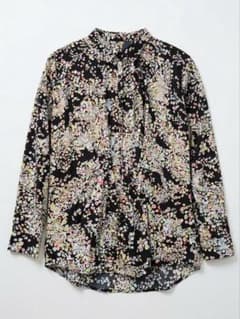 ZARA スカーフ風ペプラムトップス ノースリーブ ブラウス ネイビー XS