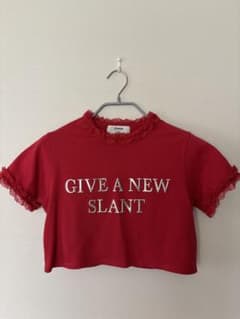 jouetie レースロゴショートTシャツ 赤　M クロップドトップスのサムネイル