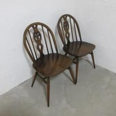イギリス ビンテージ 家具 Ercol 2脚セット シスルバック 英国4757e 