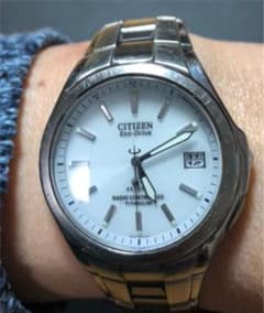 破格根❣訳ありCITIZEN チタン電波Eco-Drive H410 アテッサのサムネイル